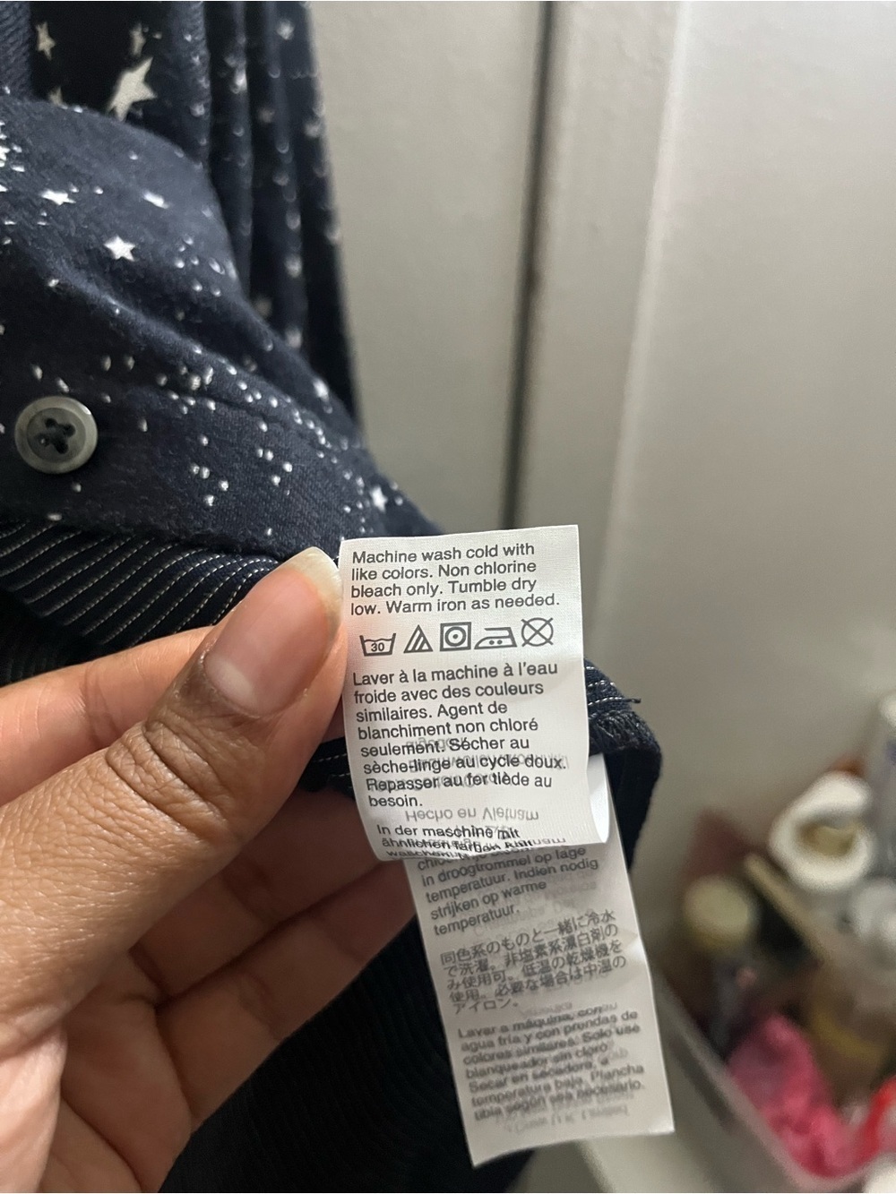 Madewell Black Starry Button-Down Shirt - Picture 6 of 7